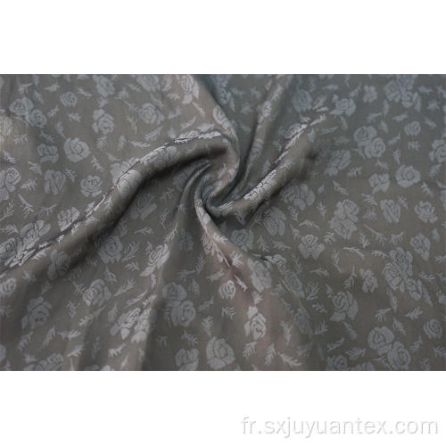 Tissu d&#39;île de mer de jacquard de fleur de rose de 100% de polyester